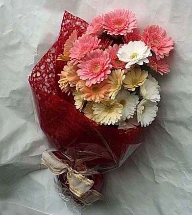 Ankara Bat�kent �i�ek�ilik g�rsel �r�n modeli Kar���k gerbera �i�ekleri buketi