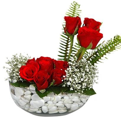 Ankara Bat�kent Etimesgut �i�ek�i firma �r�n�m�z Cam i�inde 11 g�l Ankara �i�ek g�nder firmas� �ahane �r�n�m�z 